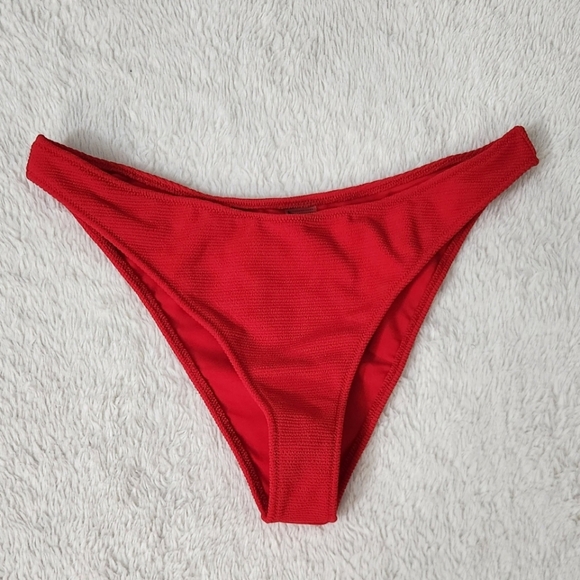 New!Set Montce Red crimson Micro Scrunch Lulu Swimsuit - Picture 11 of 14
